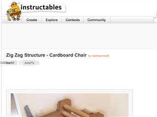 Zig Zag Structure - Cardboard Chair