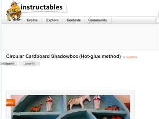 Circular Cardboard Shadowbox (Hot-glue method)