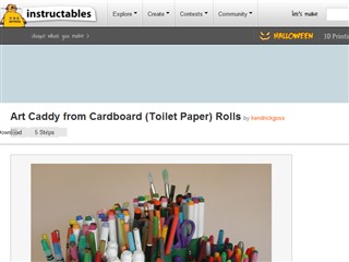 Art Caddy from Cardboard (Toilet Paper) Rolls